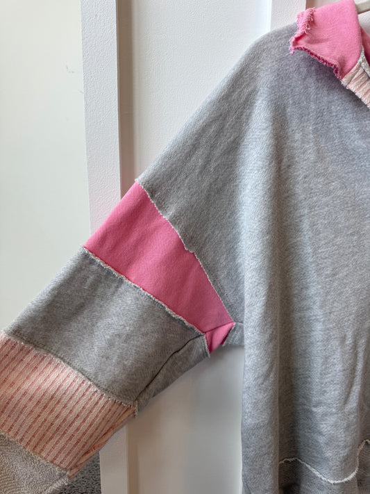 Rose Colorblock Pullover