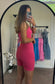 Raspberry Ribbed Tank & Biker Set